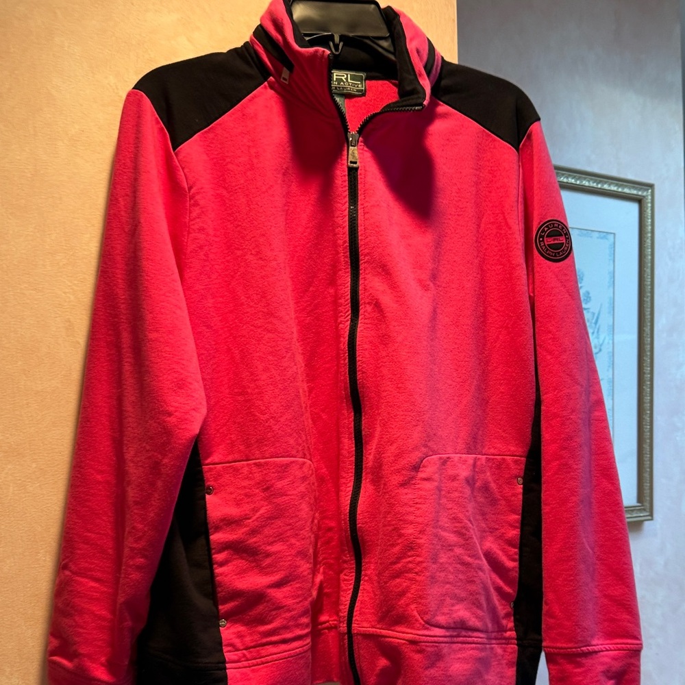 Ralph Lauren Women's Vibrant Pink and Black Jacket